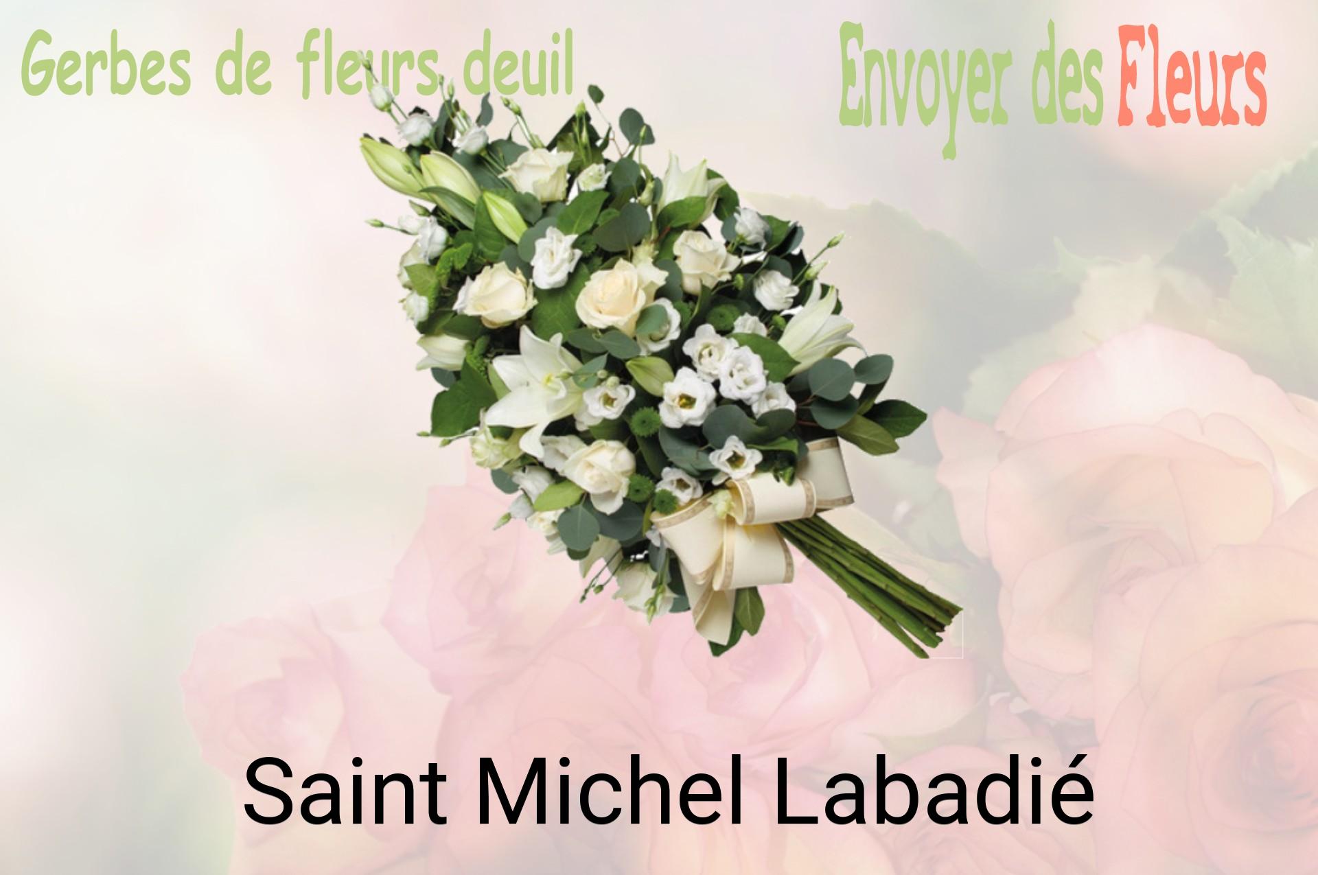 Gerbe de fleurs de deuil livrée à Saint-Michel-Labadié